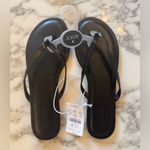 J.Crew NWT  Factory Easy Summer Flip Flops Womens Sz 8 Shoes Black Thong Sandal Photo 6