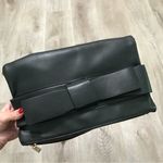 Kaari Blue  Black Bow Crossbody Fold Over Bag Purse Photo 1