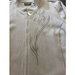 Bob Mackie Bob Maxine Wearable Art Gray Sweater Jacket Zip Up Sz 3X‎ Pockets Mock Neck Photo 3
