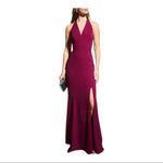 Dress the Population  Shiloh Dark Magenta Halter Maxi Dress XS NWT Photo 13