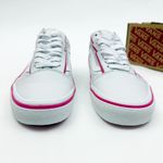 Vans  Old Skool Bolt Pop Pink Glow Lace Up Sneakers Skate Shoes White Pink Photo 3
