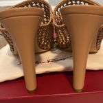 Salvatore Ferragamo Ellas X5 Beige Slip On Caged High Heel Sandals, 9 Photo 7