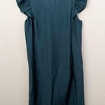 Anne Klein | Dark Teal Blue Green Flutter Sleeve Sheath Dress Lined | Size 12 Photo 0