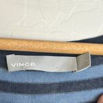 Vince  Sweater Womens Large Cashmere Striped Boat Neck Long Sleeve Blue Navy Photo 5