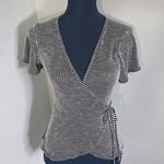 Anthropologie  Caution to the wind Faux Wrap Striped Top Photo 1