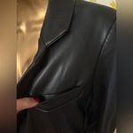 NWOT Faux leather Black Women's Blazer size S Photo 9