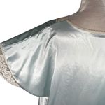 Vintage Val Mode Lingerie Nightgown Large Blue Lace V Photo 7