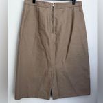 J.Crew  beige khaki cotton Lace up midi skirt safari size 12 Photo 1