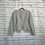 Katherine Barclay Striped Open Front Blazer Jacket Black White Women’s L Neutral Photo 9