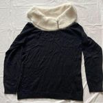 Berek Black & White Cowl Neck Sweater Contrast Color Block Knit Top Size M Size M Photo 0
