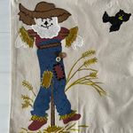 Handmade Vintage Halloween Scarecrow and Black Crow Tote Bag Photo 1