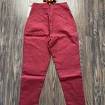 Unique Vintage Burgundy V-Waist Crop Pants NWT | MEDIUM | Photo 6