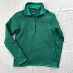 Patagonia Women's Green Fleece Quarter Zip Pullover Better Sweater Size S Warm Photo 0