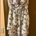 Elliatt White, black, & Pink Floral Ruffle Midi Dress Photo 7