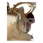 Studio Faux Fur Cat Bag Charm Keychain w/ Pearl Bow – New on Card Orange Kitty Photo 4