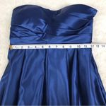 Bill Levkoff  Navy Blue Strapless Satin Dress Short Bridesmaid Formal‎ Size 0 Photo 12