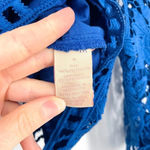 Champagne & Strawberry Lace Blouse Top in Royal Blue Size M Size M Photo 7