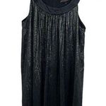 Betsey Johnson  Sparkly Grecian Formal Tunic Mini Dress in Silver/Black Size 4 Photo 6