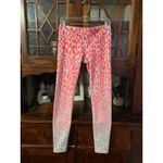 Alo Yoga  Leggings‎ Women's Size L Coral Pink White Ombre Animal Print Activewear Photo 1