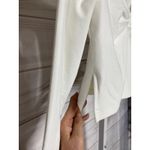 New Trendy Queen Women's XS White Scoop Neck Long Sleeve Cropped Top Shirt Photo 3