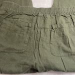 Old Navy High-Rise Straight Pants Womens Size XL Green Linen Rayon Comfort Waist Photo 7