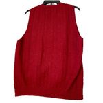 Lothlorian Large New Zealand Luxury Possum Merino Wool Red Sweater‎ Vest FLAW Photo 1