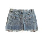 Rogan Denim Jean Mini Skirt Size Medium Made In USA Cotton Blend 4 Pocket #I1 Photo 1