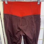 Athleta  Tenacity Athletic Athleisure Gym Workout Burgundy 7/8 Leggings Small Photo 9
