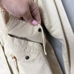 Bershka Cream Utility Trench Coat Jacket Arm Patches Womens US Size XS Photo 4