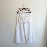 Reformation  | Violet 100% Linen Crop Top‎ & Wide Leg Pant Two Piece Set White Photo 4