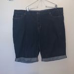 Faded Glory  26W dark wash folded hem Bermuda Jean shorts Photo 0