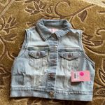 Juicy Couture  Stone Light Wash Denim Vest Sz S NWT Photo 8