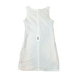 Francesca's Sleeveless Eyelet Lace White Lined Sheath Dress SMALL Vanilla Girl Photo 6