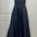 Monique Lhuillier ML Navy Blue Francesca Gown Size 4 US $900 Photo 4