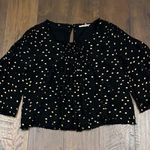 Anthropologie Anthro Floreat Ever After gold polka dotte… Photo 1
