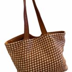 Robert Zur RINA Tote True Glove Leather Chestnut Brown & Beige Large Travel tote Photo 0