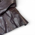 New Blue Revival Helen Blazer – Chocolate Unreal Leather sz Medium Brown Photo 8