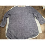 Lazy Sunday Women's Blue Metallic Silver Gray Cozy Pullover Sweatshirt Plus 3X Photo 4