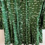 Anthropologie Blouse Maeve Green & White Clouds Print Bow Front Button Up S EUC Photo 4