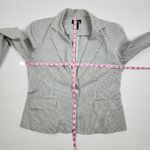 Rafaella Black White Striped Stretch Cotton Blend Blazer Jacket Size 12 Photo 7