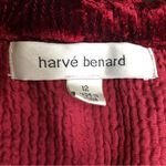 Harvé Benard Vintage 70s 80s Harve Benard Velvet Cabled Blazer Notched Lapel Merlot Red sz 12 Photo 9