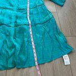 Cupshe  Women’s Teal Full Button Mini Dress/Swim Cover Sz L Photo 9