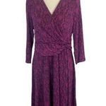 Chadwick's Mandala V Neck Wrap Midi Dress Photo 0