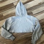 Champion  gray pullover cropped hooded sweatshirt Photo 5