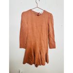 CARVEN Terracotta Orange Hue Bois De Rose Crew Neckline Midi Dress size 40 Photo 1