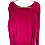 Mod X Women's 3XL Pink Long Sleeve Cold Shoulder Blouse Stretch Round Neck Size undefined Photo 1