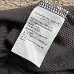 American Eagle  AEO Black Grey Ribbed Stretch Tie Neck Halter Top Size Large 0127 Photo 3