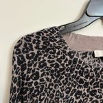 Loft Brown Black Animal Leopard Cheetah Print Soft Cardigan Small Photo 3
