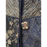 K D Spring Art to Wear Jacket Womens Large Embellished Mixed Media Pockets Vtg Black Photo 6