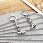 Small Cowboy Boot Earrings Silver Photo 1